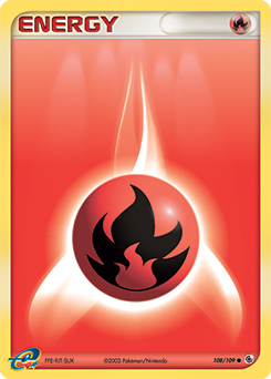 Fire Energy z edície Ruby & Sapphire, karta č.108