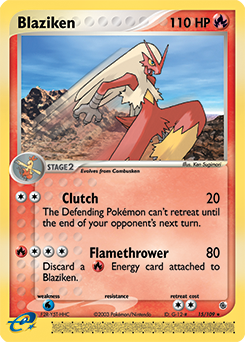 Blaziken z edície Ruby & Sapphire, karta č.15