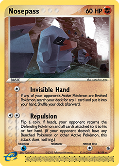 Nosepass z edície Ruby & Sapphire, karta č.18