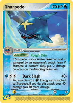 Sharpedo z edície Ruby & Sapphire, karta č.22