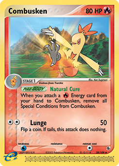 Combusken z edície Ruby & Sapphire, karta č.28