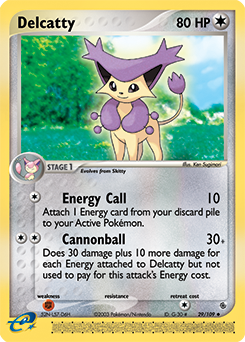 Delcatty z edície Ruby & Sapphire, karta č.29