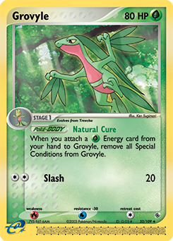 Grovyle z edície Ruby & Sapphire, karta č.32