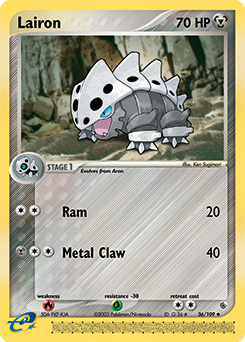 Lairon z edície Ruby & Sapphire, karta č.36