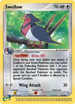 Swellow z edície Ruby & Sapphire, karta č.46