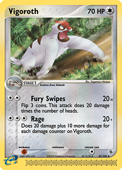 Vigoroth z edície Ruby & Sapphire, karta č.47
