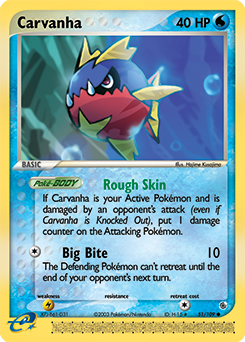 Carvanha z edície Ruby & Sapphire, karta č.51