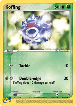 Koffing z edície Ruby & Sapphire, karta č.54