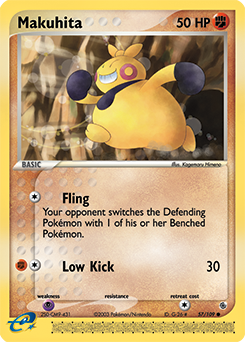 Makuhita z edície Ruby & Sapphire, karta č.57