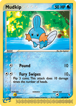 Mudkip z edície Ruby & Sapphire, karta č.60