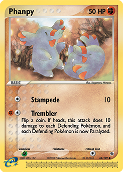 Phanpy z edície Ruby & Sapphire, karta č.62