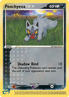 Poochyena z edície Ruby & Sapphire, karta č.65