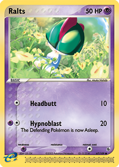 Ralts z edície Ruby & Sapphire, karta č.67