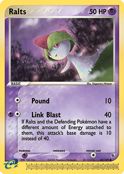 Ralts z edície Ruby & Sapphire, karta č.68