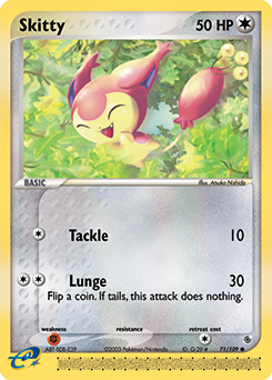 Skitty z edície Ruby & Sapphire, karta č.71