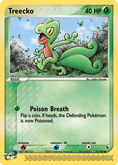 Treecko z edície Ruby & Sapphire, karta č.75