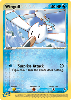 Wingull z edície Ruby & Sapphire, karta č.77