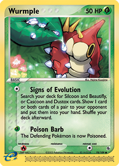 Wurmple z edície Ruby & Sapphire, karta č.78