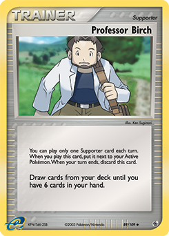 Professor Birch z edície Ruby & Sapphire, karta č.89