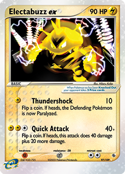 Electabuzz ex z edície Ruby & Sapphire, karta č.97