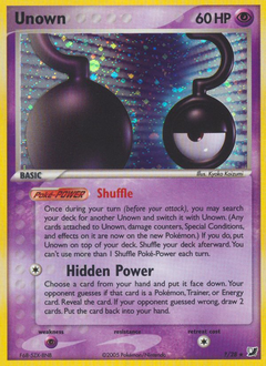 Unown, ukážková karta