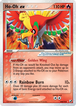 Ho-Oh ex z edície Unseen Forces, karta č.104