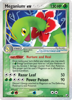 Meganium ex z edície Unseen Forces, karta č.106