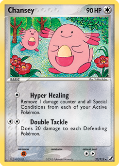 Chansey z edície Unseen Forces, karta č.20