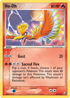 Ho-Oh z edície Unseen Forces, karta č.27