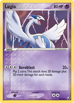 Lugia z edície Unseen Forces, karta č.29