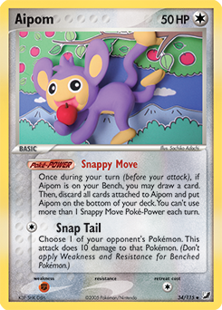 Aipom z edície Unseen Forces, karta č.34