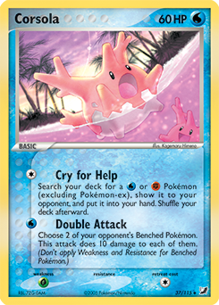 Corsola z edície Unseen Forces, karta č.37