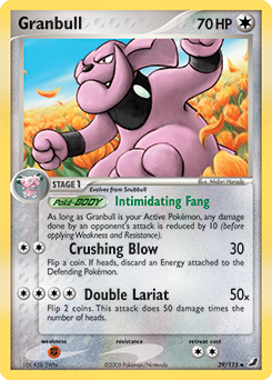Granbull z edície Unseen Forces, karta č.39