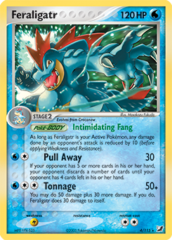 Feraligatr z edície Unseen Forces, karta č.4
