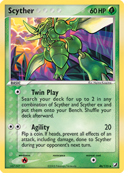 Scyther z edície Unseen Forces, karta č.46