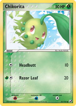 Chikorita z edície Unseen Forces, karta č.51