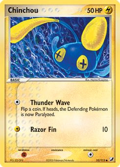 Chinchou z edície Unseen Forces, karta č.52