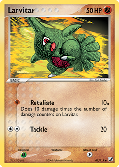 Larvitar z edície Unseen Forces, karta č.61