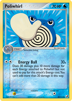 Poliwhirl z edície Unseen Forces, karta č.68