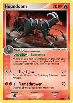 Houndoom z edície Unseen Forces, karta č.7