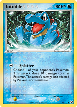Totodile z edície Unseen Forces, karta č.78