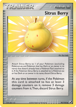 Sitrus Berry z edície Unseen Forces, karta č.91