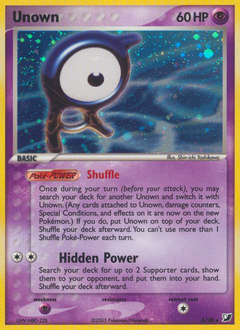 Unown z edície Unseen Forces, karta č.A