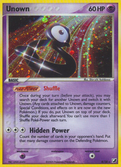 Unown z edície Unseen Forces, karta č.B