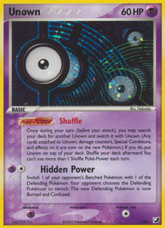 Unown z edície Unseen Forces, karta č.I
