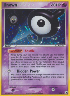 Unown z edície Unseen Forces, karta č.J