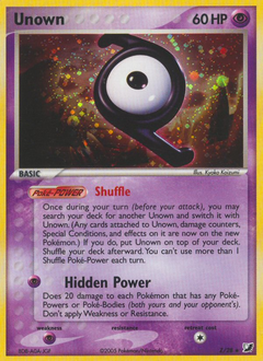 Unown z edície Unseen Forces, karta č.Z