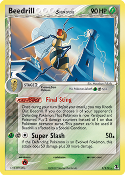 Beedrill δ z edície Delta Species, karta č.1