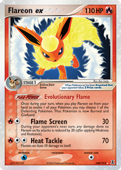 Flareon ex z edície Delta Species, karta č.108