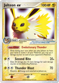 Jolteon ex z edície Delta Species, karta č.109